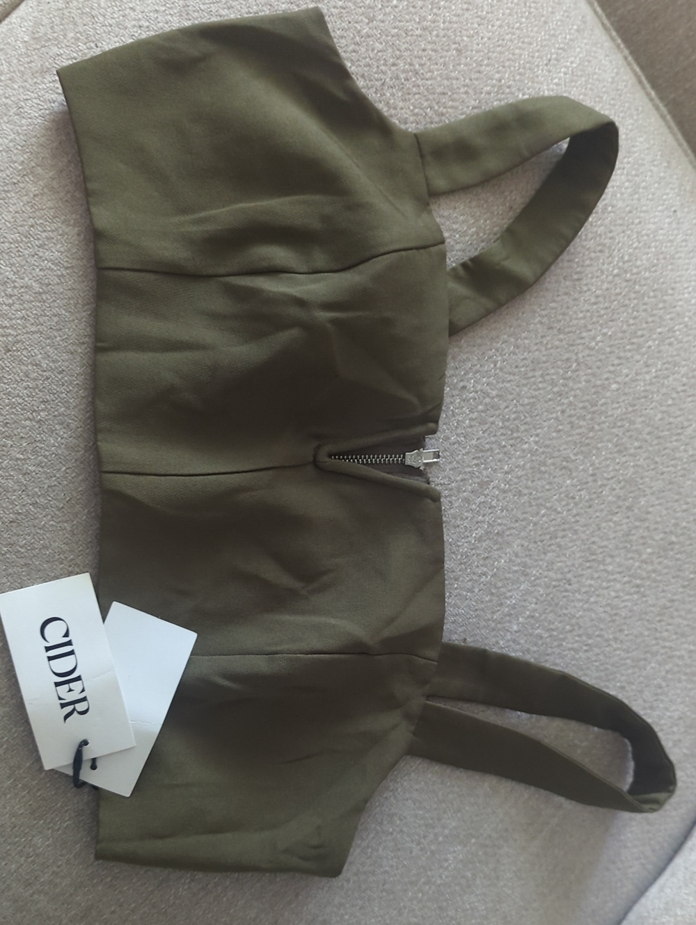 Cider Olive Mini Short with Back Zip